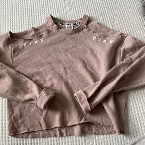 Cold shoulder pink Victoria’s Secret crop